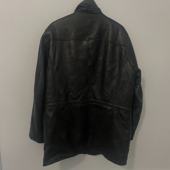 Danier Men's Black Leather Jacket with Quilt Zip out Lining Size 40/XL - Picture 6 of 15